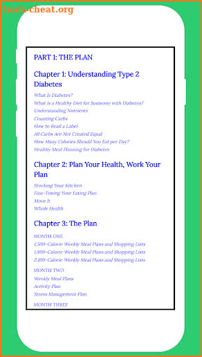 Type 2 Diabetic Cookbook & Action Plan screenshot