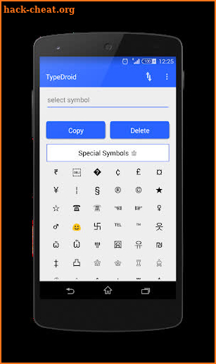 Type Droid (1000+ symbols) screenshot
