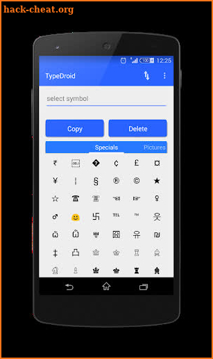 Type Droid (1000+ symbols) screenshot