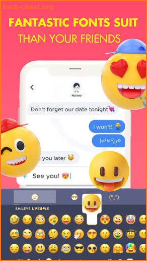 Type Go-GIF keyboard,Funny Emoji,Free Stickers screenshot