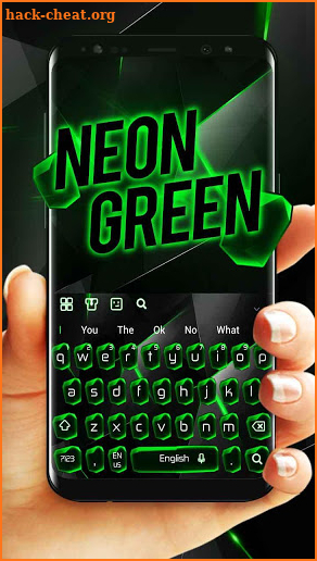Typing. Fast Neon Green Keyboard screenshot