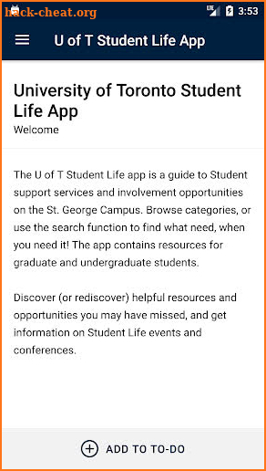 U of T Student Life screenshot