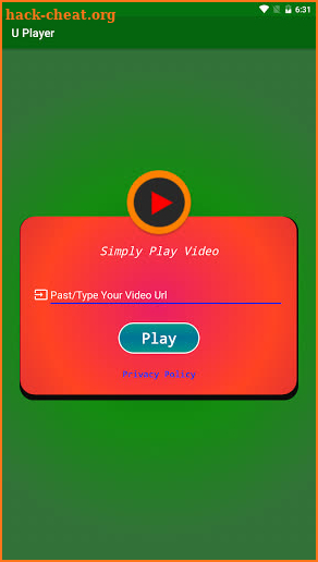 U Player - Play Video URL screenshot