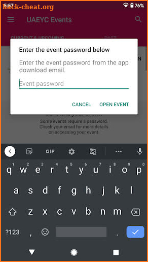 UAEYC Events screenshot
