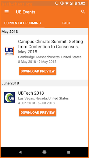 UB Events screenshot