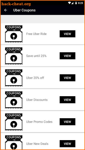 Uber Coupons screenshot