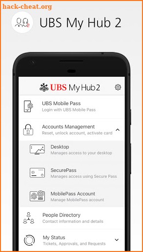 UBS My Hub 2 screenshot