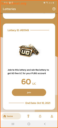 UC Lottery screenshot