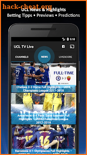 UCL TV Live - Champions League Live - Live Scores screenshot