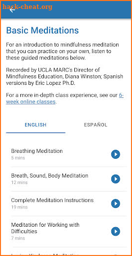 UCLA Mindful screenshot