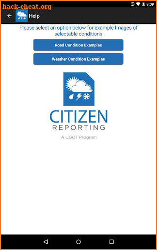 UDOT Citizen Reports screenshot