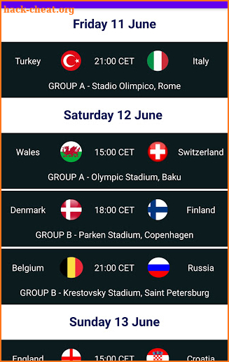 UEFA EURO 2021- Live Score, News, Schedule & Squad screenshot