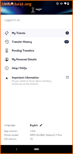 UEFA Super Cup 2020 Tickets screenshot