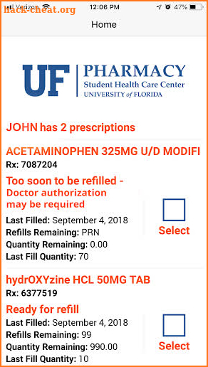UF - Student Healthcare screenshot