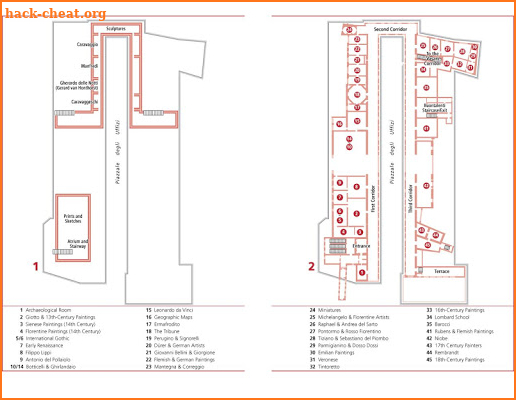 Uffizi Gallery Museum Indoor Map 2019 screenshot