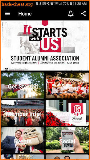 UGA Student Alumni Association screenshot