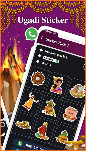 Ugadi Stickers For WhatsApp : Gudi Padwa Stickers screenshot
