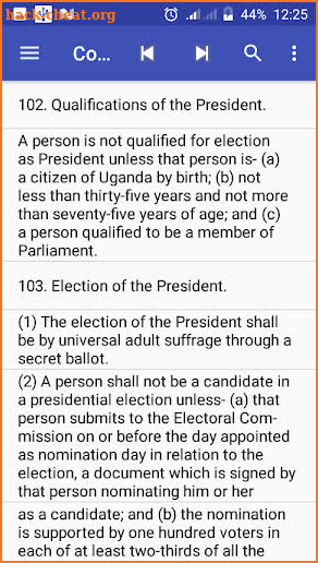 Uganda Constitution 1995 screenshot