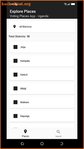 Uganda Voting Places App - 2021 Elections screenshot