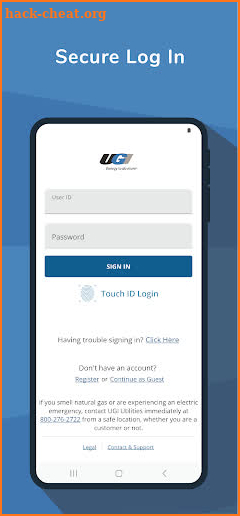 UGI Utilities Account screenshot