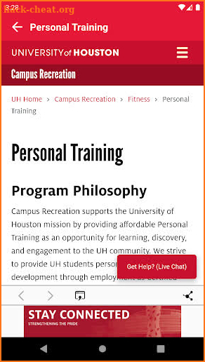 UH Campus Recreation screenshot
