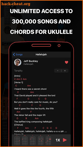 Ukulele songs - chords, tabs and tuner for uke! screenshot