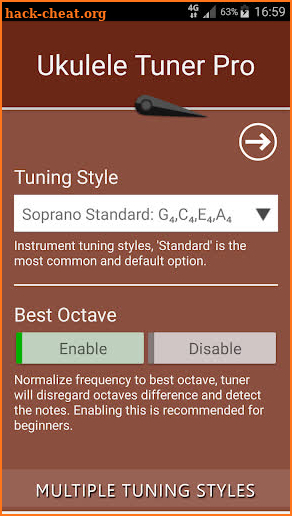 Ukulele Tuner Pro screenshot