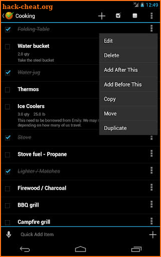 Ultimate Checklist screenshot