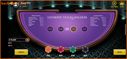 Ultimate Texas Holdem Offline screenshot