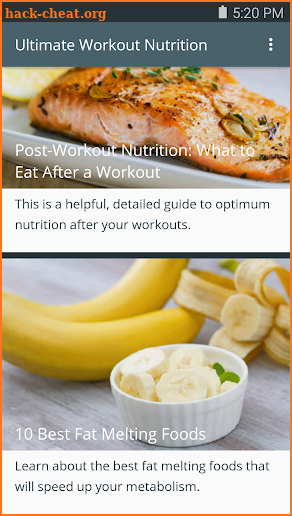 Ultimate Workout Nutrition screenshot