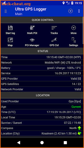 Ultra GPS Logger screenshot