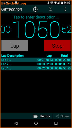 Ultrachron Stopwatch & Timer screenshot