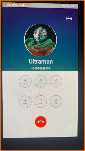 Ultraman Zero fake call video and chat screenshot