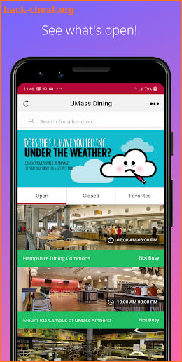 UMass Dining Services screenshot
