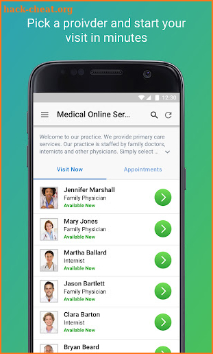 UMC Online Care screenshot