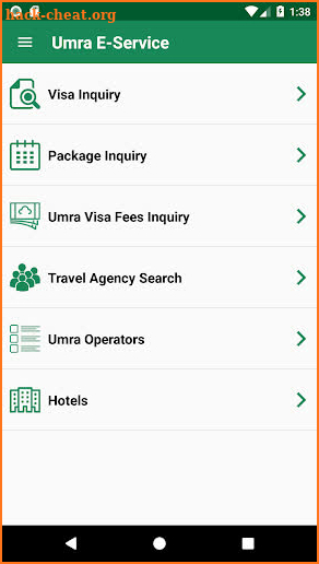 Umra e-services screenshot