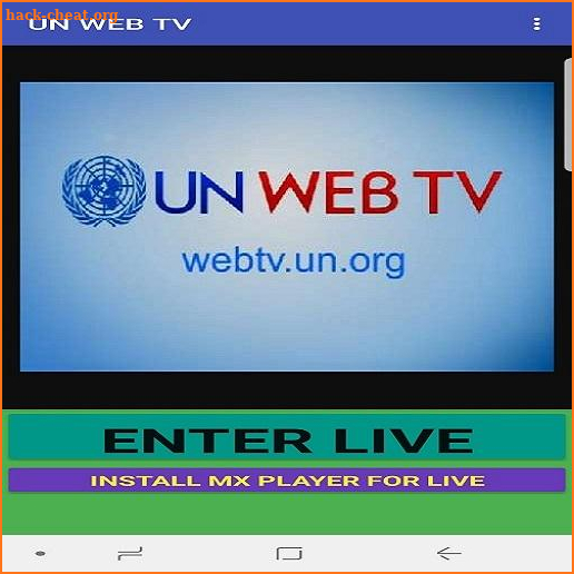 UN WEB TV LIVE (UNITED NATIONS) screenshot