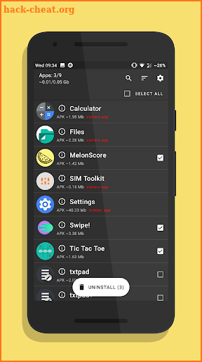 UnApp — Easy Uninstall Multiple Apps [no root] screenshot