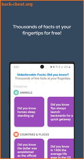 Unbelievable Facts: Did you know? screenshot