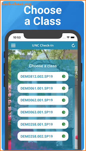 UNC Check-In screenshot