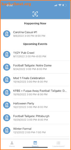 UNC MBASA Events screenshot