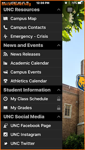 UNC Mobile screenshot