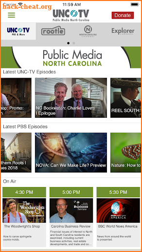 UNC-TV Public Media North Carolina screenshot