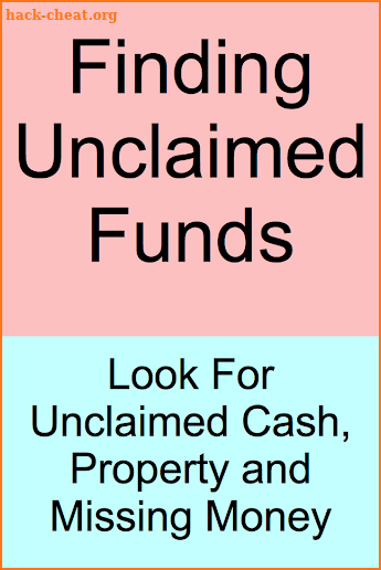Unclaimed Funds screenshot