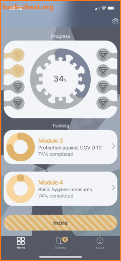 UNCOVID-19 e-learning screenshot