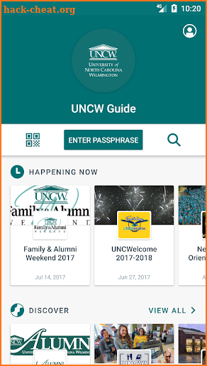 UNCW Guide screenshot