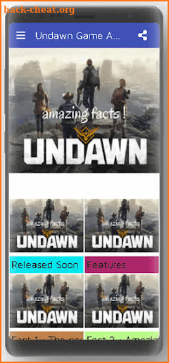 Undawn Game Amazing Facts screenshot