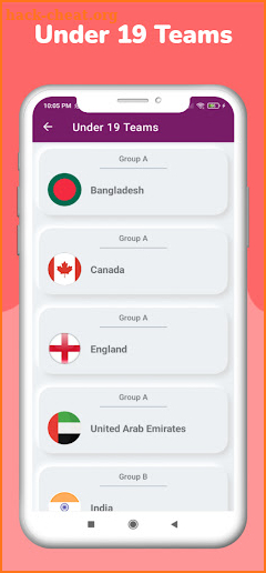 Under 19 World Cup 2022 screenshot