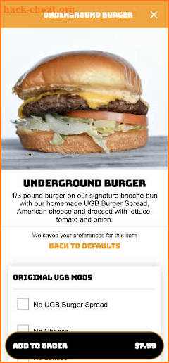 Underground Burger screenshot