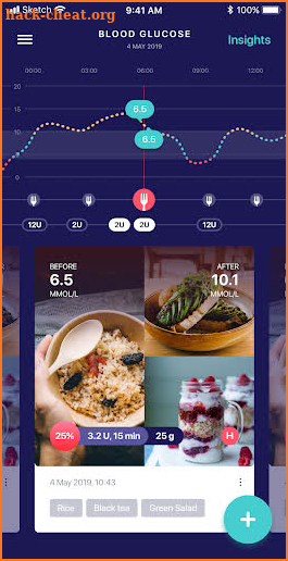 Undermyfork: Diabetes app screenshot